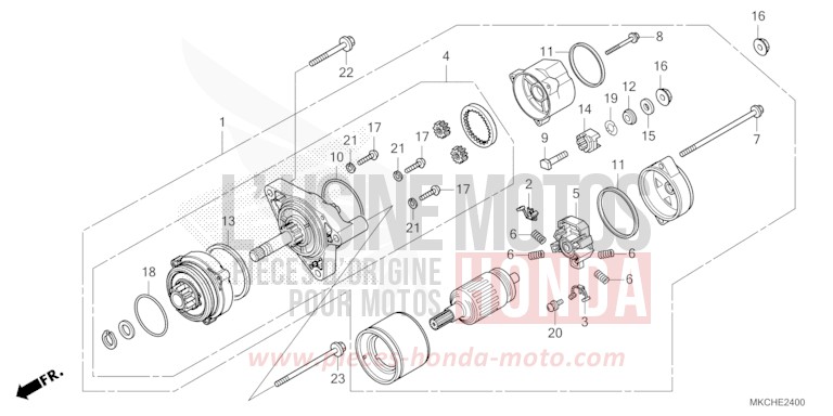 MOTEUR MARCHE ARRIERE de Gold Wing GUNMETAL BLACK METLLIC (NHC52B) de 2021